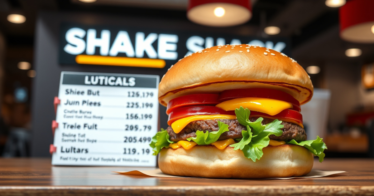 Shake Shack Burger Menu With Prices For 2026